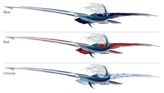 Sea Strike Boat Graphics color options